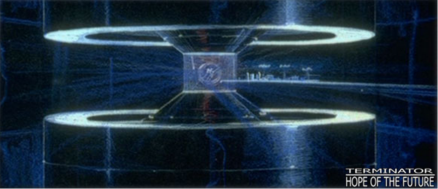 Concept Art de la máquina del tiempo para Terminator 2